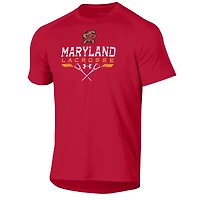 Men's Under Armour Red Maryland Terrapins Lacrosse Icon Raglan Performance T-Shirt