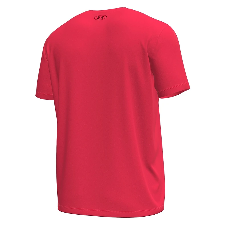 T-shirt Under Armour rouge Maryland Terrapins Overlay Performance pour homme