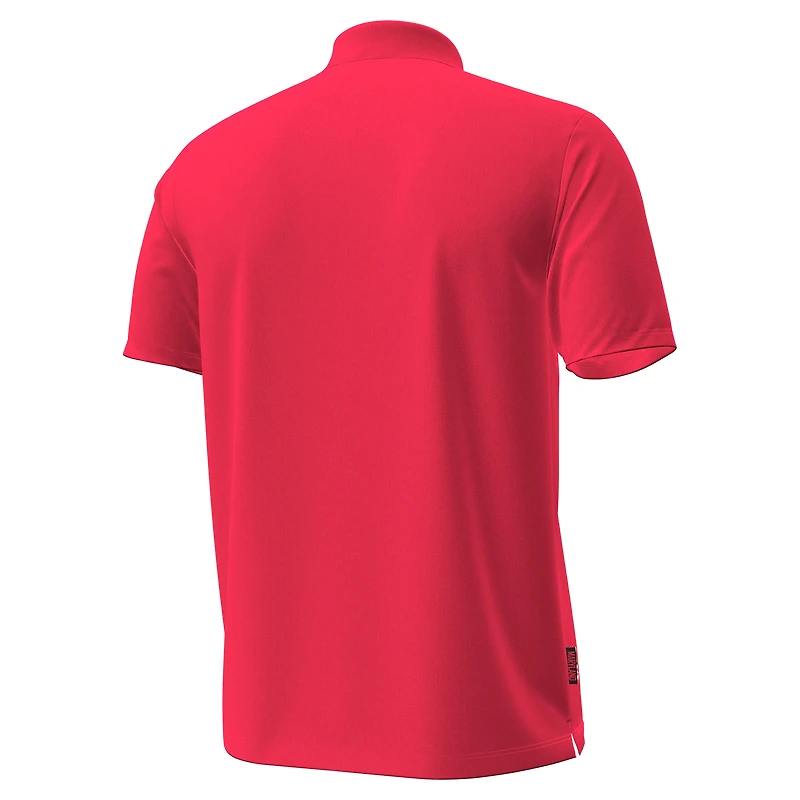 Men's Under Armour Red Maryland Terrapins Performance Drive Chest Stripe Polo