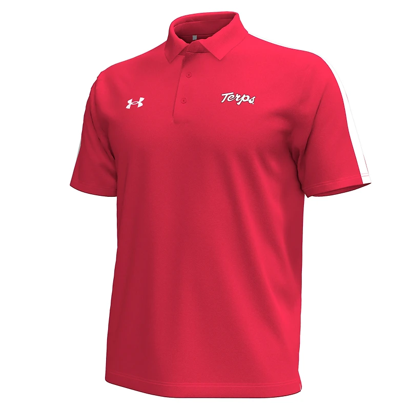 Men's Under Armour Red Maryland Terrapins Pinnacle Performance Polo