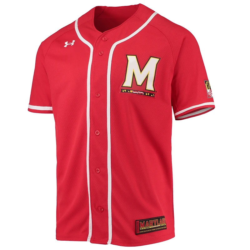Maillot de baseball réplique Under Armour Maryland Terrapins pour homme rouge