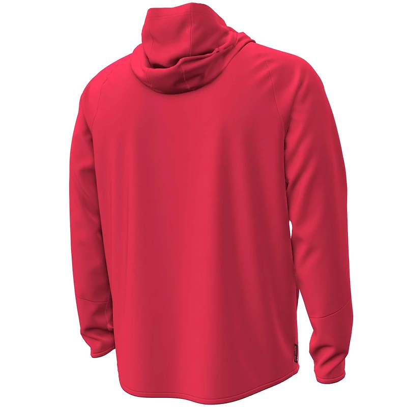Men's Under Armour Red Maryland Terrapins Unstoppable Performance Fleece Hoodie Half-Zip Jacket