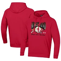 Men's Under Armour  Red Maryland Terrapins Vintage Collection Rival Hoodie