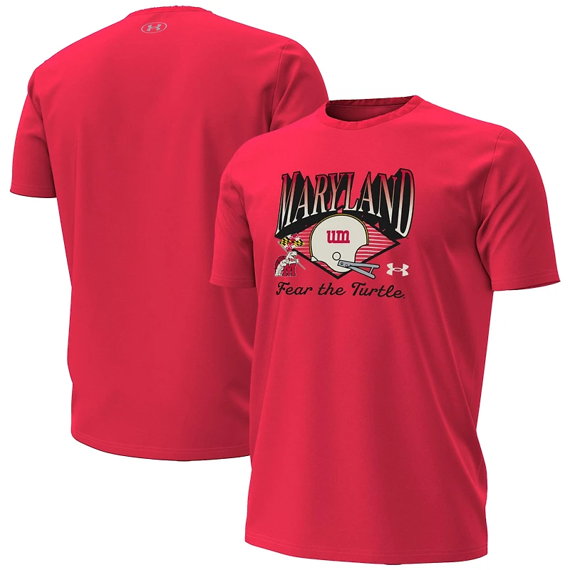 Men's Under Armour  Red Maryland Terrapins Vintage Collection T-Shirt