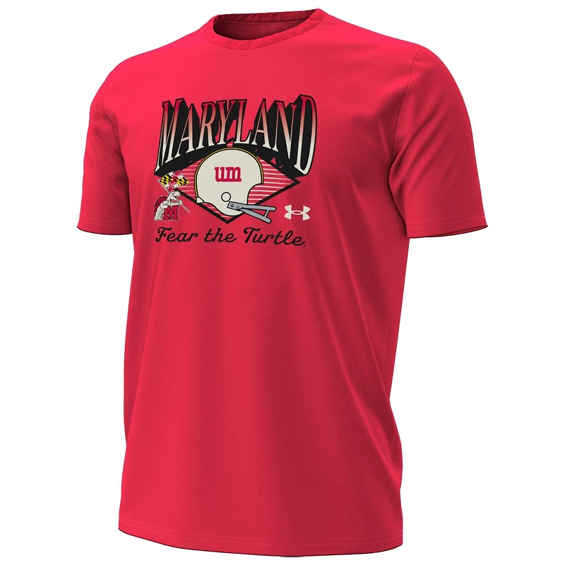 Men's Under Armour  Red Maryland Terrapins Vintage Collection T-Shirt