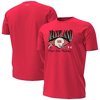 Men's Under Armour  Red Maryland Terrapins Vintage Collection T-Shirt