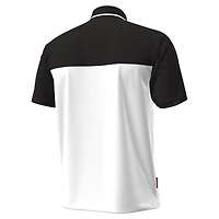 Polo Under Armour blanc/noir Maryland Terrapins Green Blocked pour homme