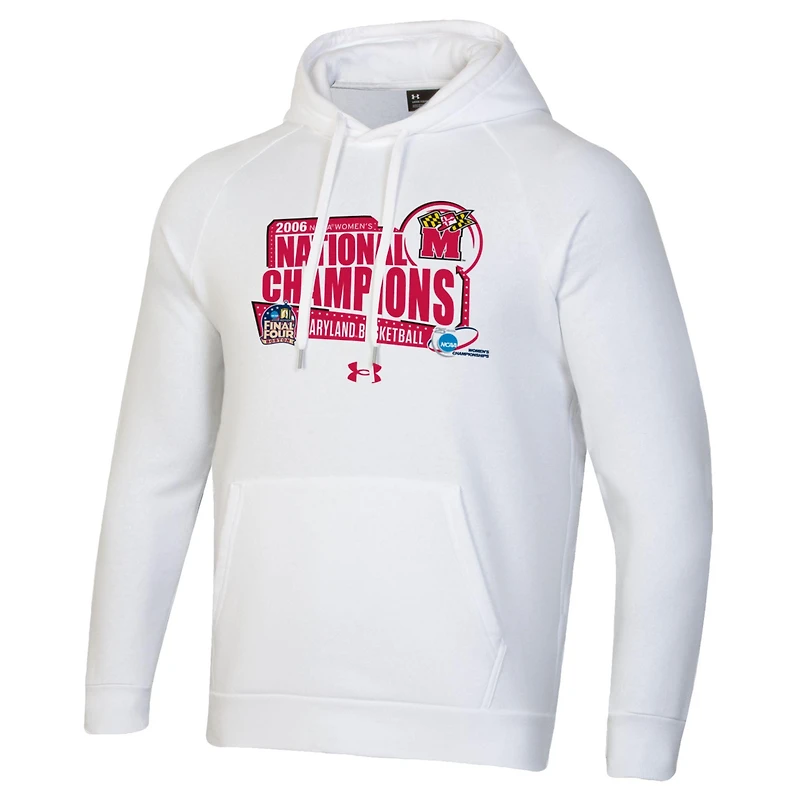 Men's Under Armour  White Maryland Terrapins 2006 NCAA Women's Basketball National Champions Rival Hoodie