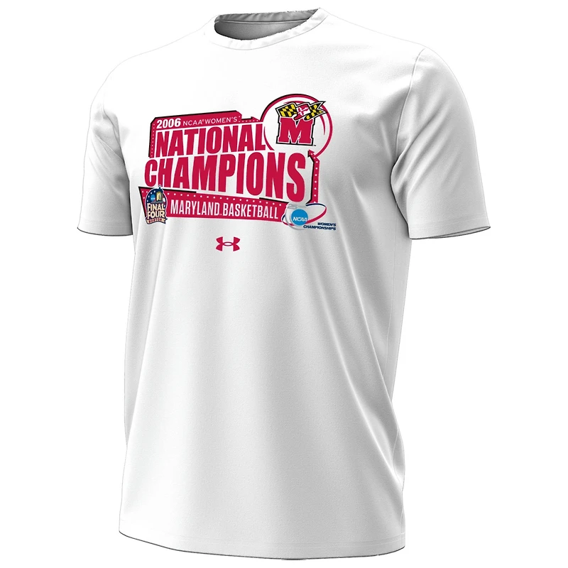 Men's Under Armour  White Maryland Terrapins 2006 NCAA Women's Basketball National Champions T-Shirt