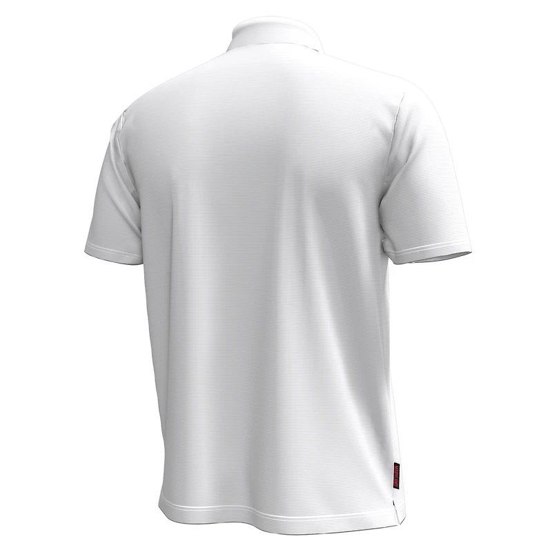 Men's Under Armour White Maryland Terrapins Playoff Chest Stripe Performance Polo