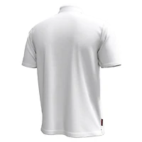 Men's Under Armour White Maryland Terrapins Playoff Chest Stripe Performance Polo