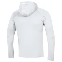 T-shirt à manches longues raglan avec logo de l'école Maryland Terrapins Under Armour pour homme, blanc