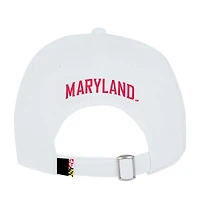Men's Under Armour  White Maryland Terrapins Sideline Blitzing Accent Adjustable Hat