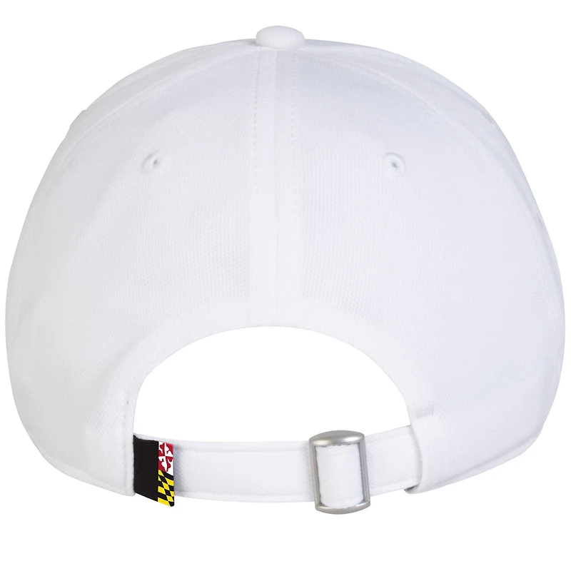 Casquette ajustable Iso-Chill Sideline Blitzing Accent pour homme Under Armour Maryland Terrapins blanche