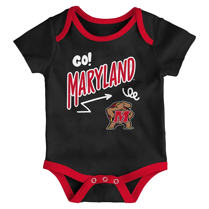 Ensemble de 3 pièces pour nouveau-né et nourrisson Outerstuff Maryland Terrapins All Day Play