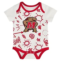 Newborn & Infant Outerstuff Maryland Terrapins All Day Play Three-Piece Bodysuit Set