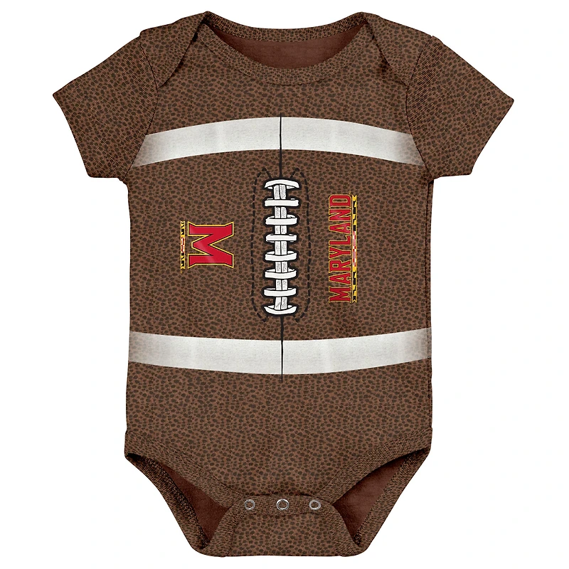 Newborn Outerstuff Brown Maryland Terrapins Football Bodysuit