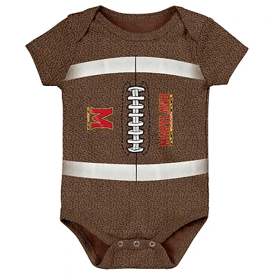 Newborn Outerstuff Brown Maryland Terrapins Football Bodysuit