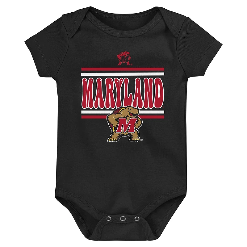 Lot de 3 bodies pour nouveau-né Red Maryland Terrapins Sunday Comics