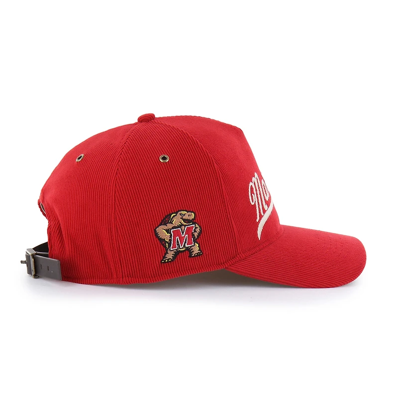 Casquette ajustable unisexe en velours côtelé Golden Age des Maryland Terrapins Collections '47 Red
