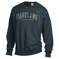Unisex ComfortWash Gray Maryland Terrapins Oversized Pullover Sweatshirt