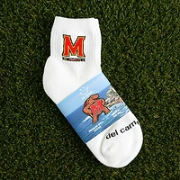 Chaussettes unisexes Del Campo blanches Maryland Terrapins mi-longues