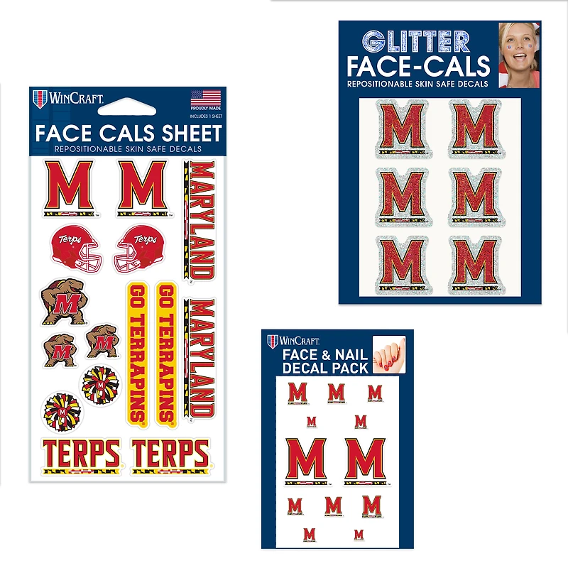WinCraft Maryland Terrapins 4" x 7" Waterless Tattoos Set