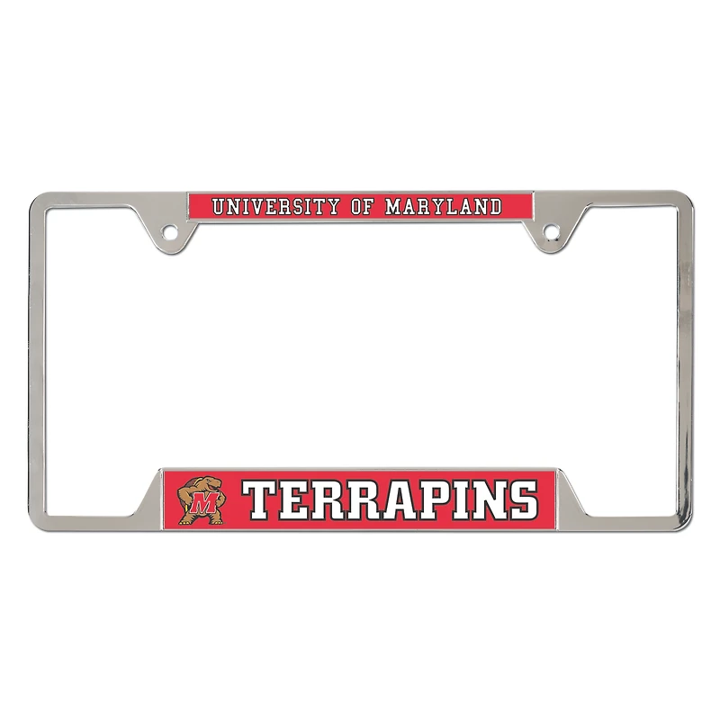 WinCraft Maryland Terrapins Chrome Plated Metal License Plate Frame