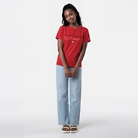 T-shirt de mode féminin Champion Red Maryland Terrapins