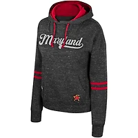 Pull à capuche Colosseum Charcoal Maryland Terrapins Catherine Speckle pour femmes