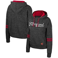 Pull à capuche Colosseum Charcoal Maryland Terrapins Catherine Speckle pour femmes