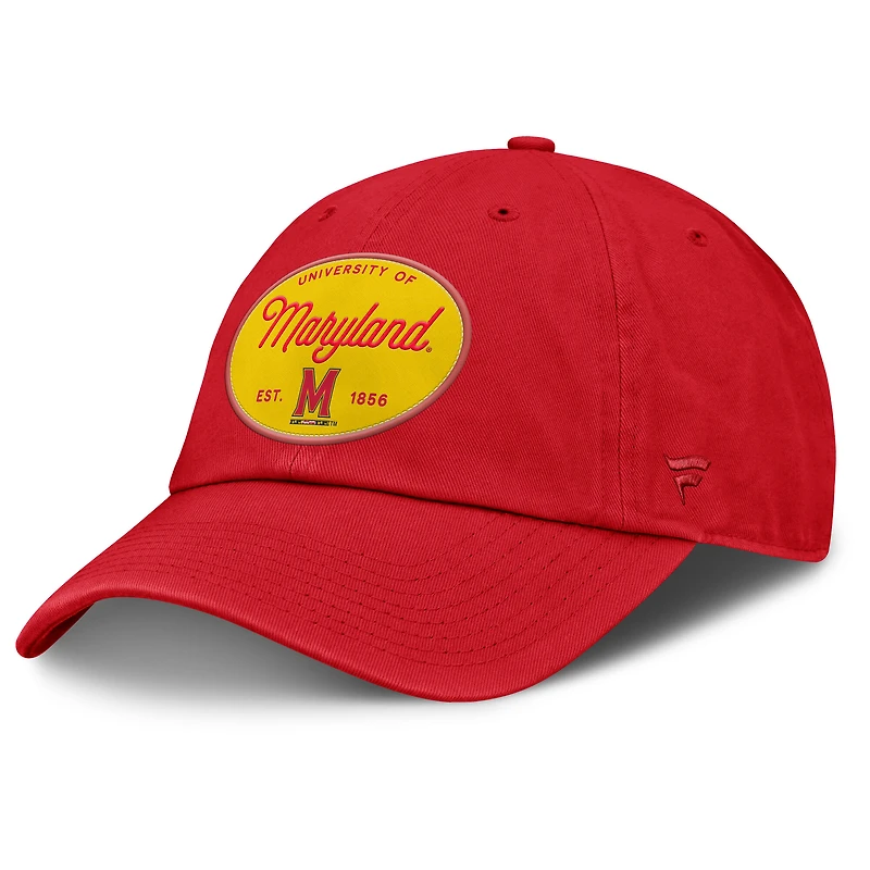 Casquette ajustable Candid pour femmes, motif fanatique rouge des Maryland Terrapins