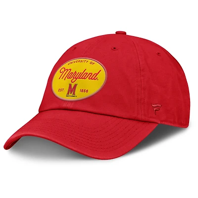 Casquette ajustable Candid pour femmes, motif fanatique rouge des Maryland Terrapins