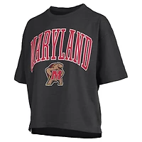 Women's Pressbox  Black Maryland Terrapins Nelson T-Shirt