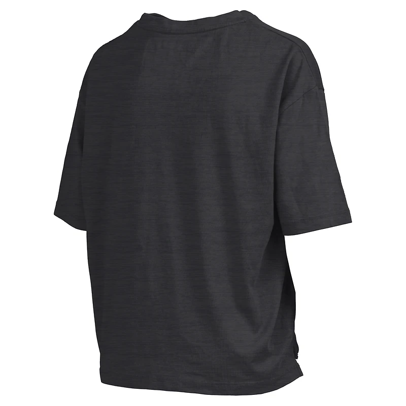 T-shirt surdimensionné rouge pour femme avec logo Arch des Maryland Terrapins, longueur à la taille