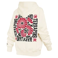 Sweat à capuche Elena Janise crème Pressbox pour femme, Maryland Terrapins