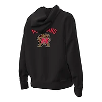 Women's Under Armour Black Maryland Terrapins Oversized Gameday Icon Hoodie