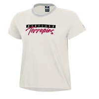 Women's Under Armour Cream Maryland Terrapins Iconic T-Shirt