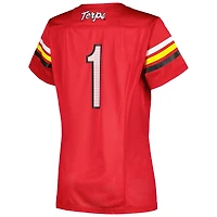 Women's Under Armour #1 Red Maryland Terrapins Replica Football Jersey