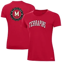 Women's Under Armour  Red Maryland Terrapins Essentials 2-Hit Performance T-Shirt