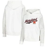 Sweat à capuche Under Armour Maryland Terrapins All Day pour femme, blanc