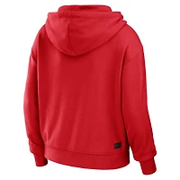 Veste à capuche fermeture éclair intégrale color block WEAR by Erin Andrews pour femmes, rouge du Maryland Terrapins