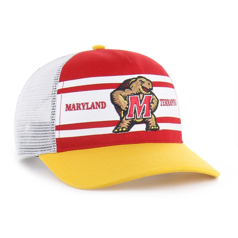 Casquette de camionneur ajustable Super Stripe Hitch pour jeunes '47 rouge/or des Maryland Terrapins