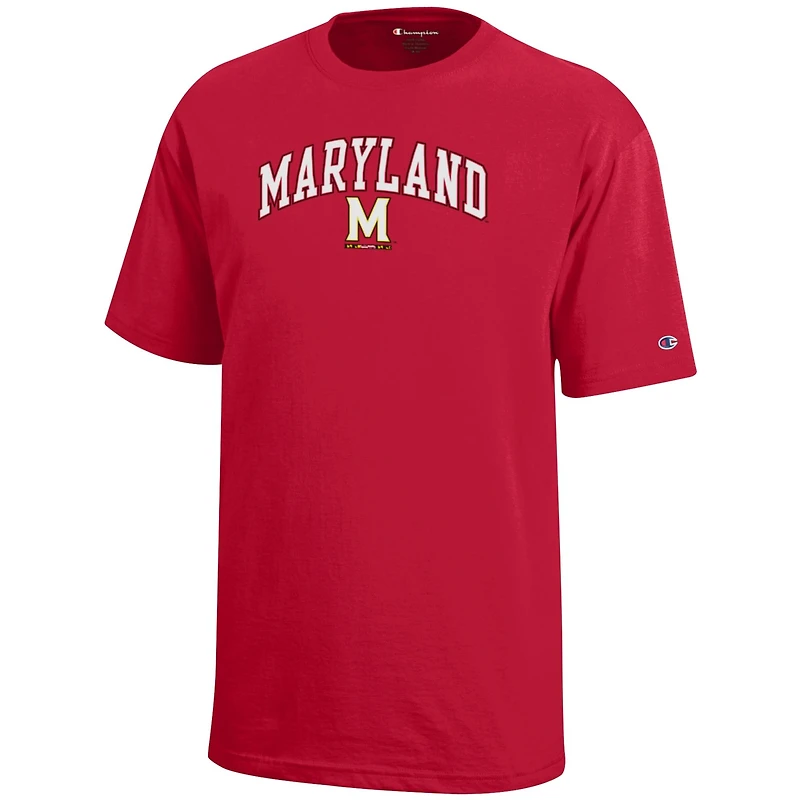 T-shirt rouge avec logo en forme d'arche des Terrapins du Maryland Champion pour les jeunes