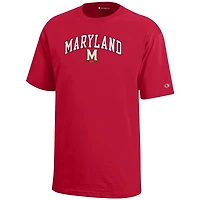 T-shirt rouge avec logo en forme d'arche des Terrapins du Maryland Champion pour les jeunes