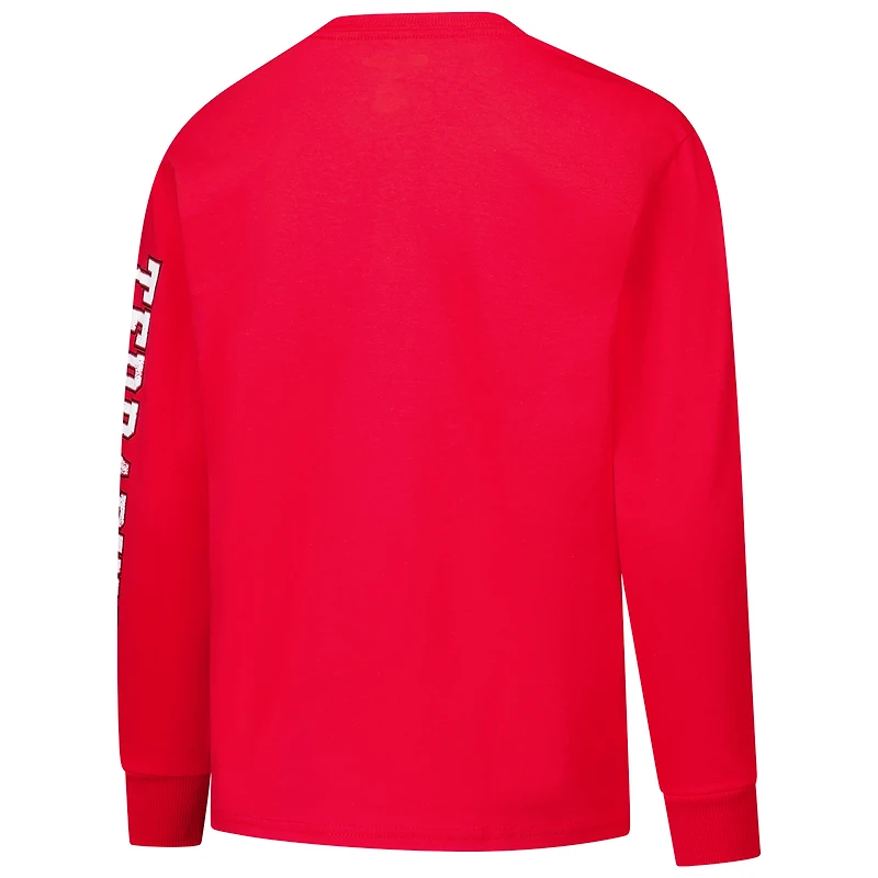 T-shirt à manches longues avec logo vieilli Maryland Terrapins Red Youth Champion