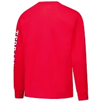 T-shirt à manches longues avec logo vieilli Maryland Terrapins Red Youth Champion