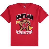 T-shirt rouge de mascotte Maryland Terrapins Strong champion la jeunesse