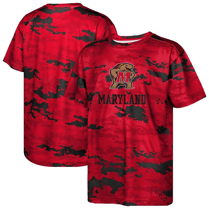 T-shirt rouge d'entraînement des Maryland Terrapins pour jeunes