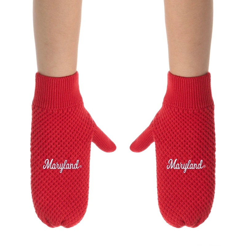 ZooZatz Maryland Terrapins Knit Bow Headband & Mittens Bundle